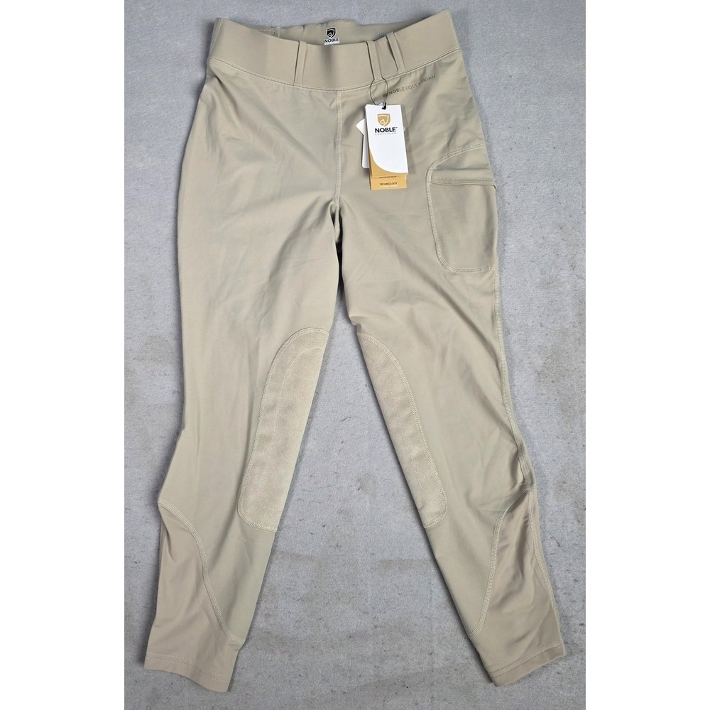 NWT Women's Noble Equestrian Balance Tight Riding Breeches MEDIUM Beige